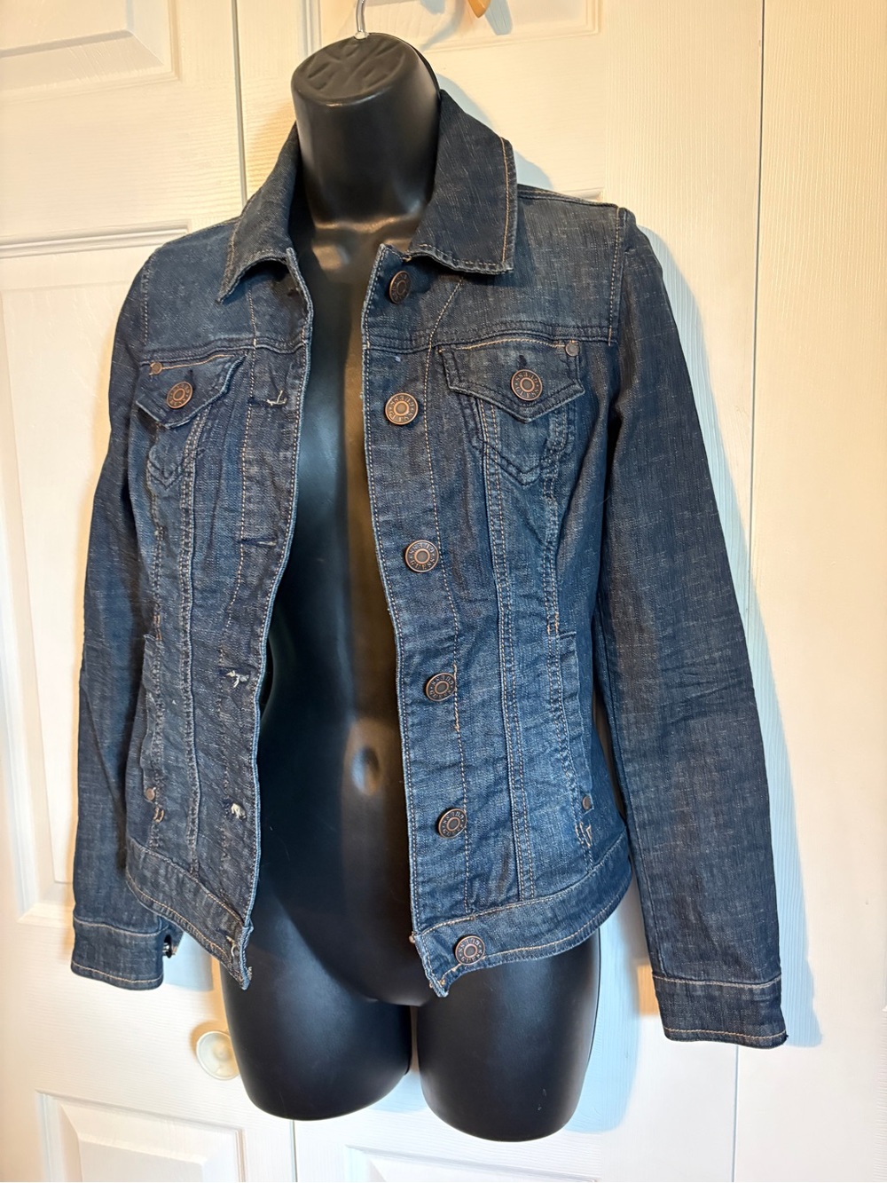 Guess Dark Blue Denim Jacket - Women XS